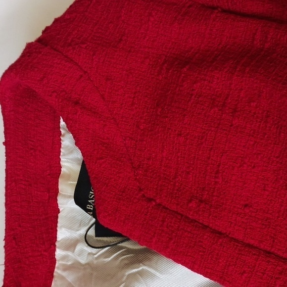 Zara Long-line Red Tweed Blazer Jacket, Size M - Picture 11 of 15